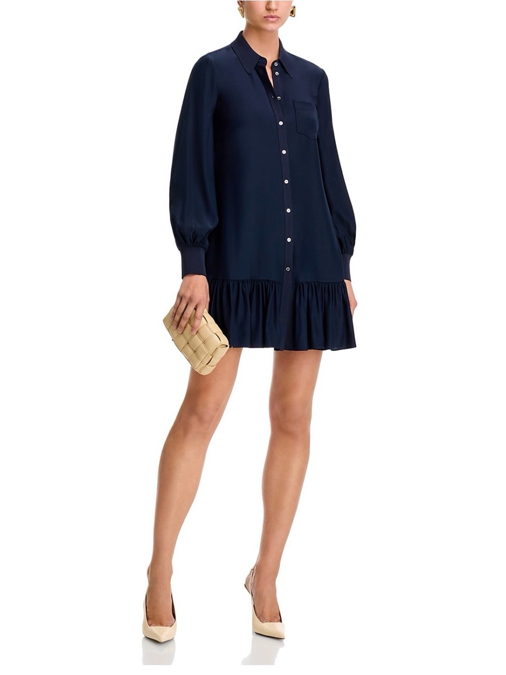 NWT Cinq a Sept Lelaina Button Front Shift Dress
